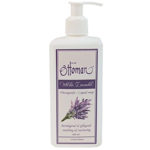 Lavendel Flüssigseife 400ml - reinigt & pflegt die Haut für weiche, saubere & gepflegte Hände - entspannender Duft für Wellness & Erholung