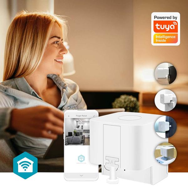 2er-Set Fingerrobot mit App-Steuerung, weiss - Schalter und Taster einfach per Smartphone steuern, komfortable Automatisierung für Zuhause