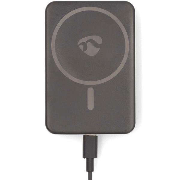 Powerbank 5000 mAh - kabelloses Laden mit 15W MagSafe - 20W USB-C Power Delivery - kompakt, 131g - LED-Anzeige für Smartphone