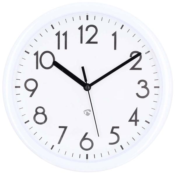 Wanduhr mit Präzisem Quarzlaufwerk - Geräuscharmes Ø 22 cm Kunststoffgehäuse für Zuhause & Büro - Leicht, robust, AA-Batteriebetrieben