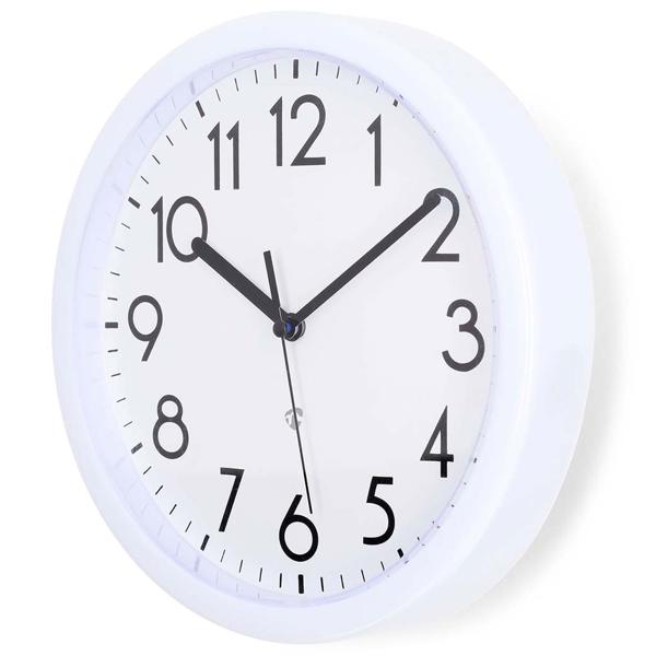 Wanduhr mit Präzisem Quarzlaufwerk - Geräuscharmes Ø 22 cm Kunststoffgehäuse für Zuhause & Büro - Leicht, robust, AA-Batteriebetrieben