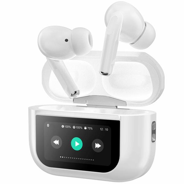 Kabellose ANC In-Ear Kopfhörer mit Ladebox & Touchscreen – erstklassiger Sound, aktive Geräuschunterdrückung, lange Akkulaufzeit & stilvolles Design