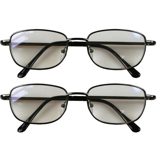 2er-Set Lesebrille mit Titanrahmen +3.50 Dioptrien - Klassisch Schwarz - Komfortable Lesehilfe für Zuhause & Unterwegs - Scharfes Lesen ohne Druck