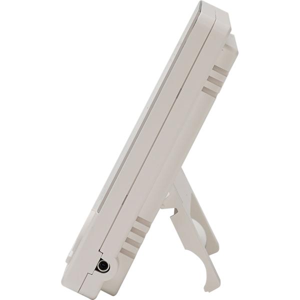 Digitales Hygrometer & Thermometer mit Aussenfühler, Uhr & Wecker: LCD Display, weiss – Raumklima präzise messen