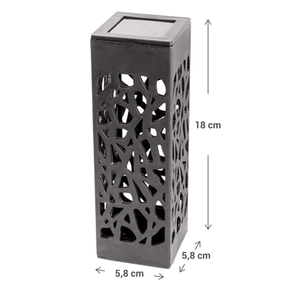 2er-Set LED Solar Gartenleuchte mit Erdspiess – stilvolle Garten-Laterne mit Solarpanel, wetterfest (IP44) & energieeffizient – ideal für Terrasse, Weg & Balkon