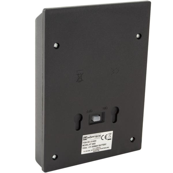 Elegante Solar Wandlampe - 8h Leuchtdauer, IP44 Spritzwasserschutz, warmweisses Licht - für sichere Aussenbereiche, Gartenwege - Schwarz, 16x11 cm