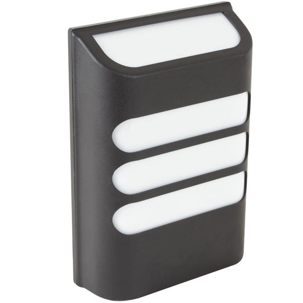 Elegante Solar Wandlampe - 8h Leuchtdauer, IP44 Spritzwasserschutz, warmweisses Licht - für sichere Aussenbereiche, Gartenwege - Schwarz, 16x11 cm