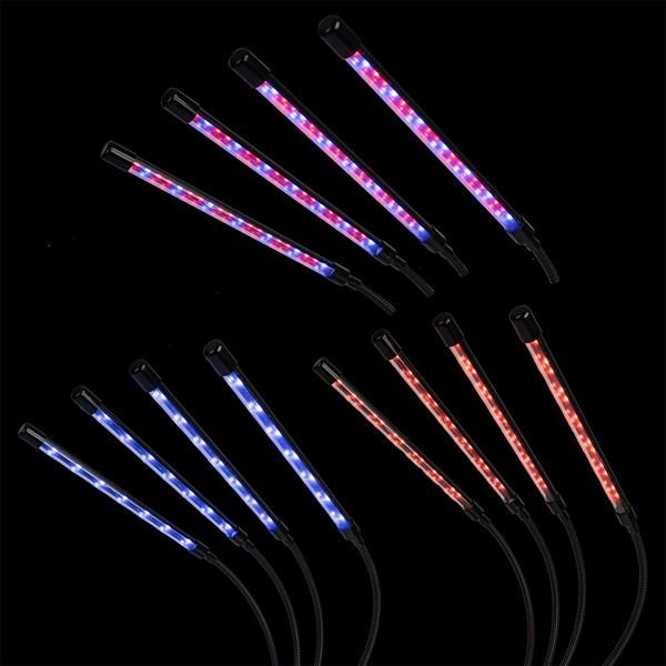 Wachstumsoptimierte LED Pflanzenlampe: 4-Armig, 360° Schwanenhälse, Vollspektrumlampe, 3 Modi, Dimmer & Timer – Für alle Pflanzen