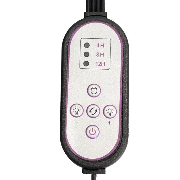 Wachstumsoptimierte LED Pflanzenlampe: 4-Armig, 360° Schwanenhälse, Vollspektrumlampe, 3 Modi, Dimmer & Timer – Für alle Pflanzen