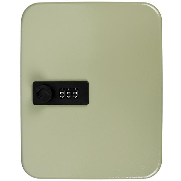 Schlüsselkasten mit Zahlenschloss - Sicherer Schlüsselsafe aus Stahl für 20 Schlüssel - Dreistelliger Code - 16x7.5x20cm - Inkl. Schrauben & Dübel