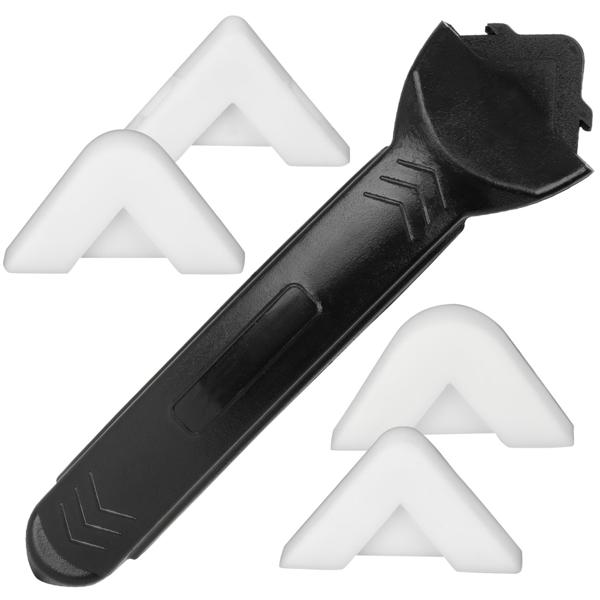 Fugen-Reparatur-Set 8-teilig - Entfernt Silikon Kleber rückstandslos - Metallschaber, Kunststoffschaber, Silikonkelle - 5 Aufsätze - Für Bad, Küche, Büro