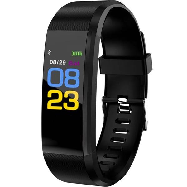 Elegante, schmale Smartwatch (schwarz) – Herzfrequenz, Blutdruck, Schlaf, Schritte & Bluetooth, App – Stilvoll & funktional - Ihr täglicher Motivator