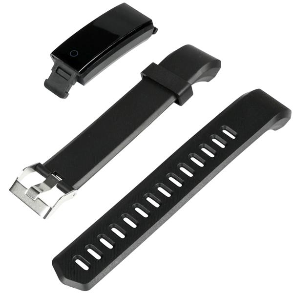 Elegante, schmale Smartwatch (schwarz) – Herzfrequenz, Blutdruck, Schlaf, Schritte & Bluetooth, App – Stilvoll & funktional - Ihr täglicher Motivator