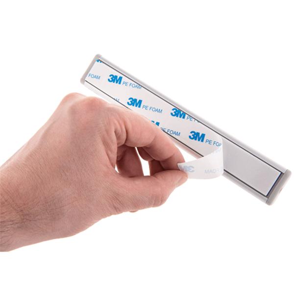 2er-Set LED Lichtleiste - Bewegungssensor - Automatische Beleuchtung Schränke, Treppen, Flure - Kabellos, batteriebetrieben AAA - 19x3cm, Weiss/Grau