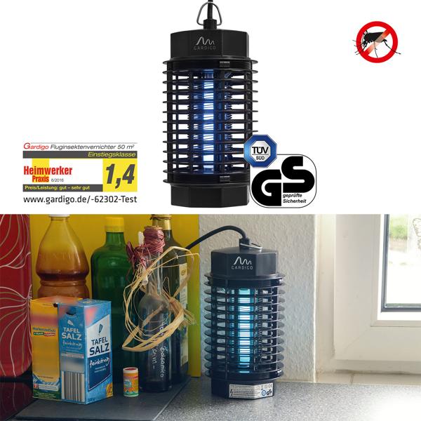 UV-Insektenvernichter 800-1000V: bis 50m², schwarz - Effektiver Insektenschutz ohne Chemie – Sichere & Langanhaltende Insektenabwehr für Ihr Zuhause