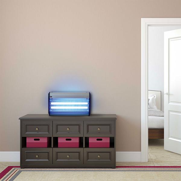 Profi UV-Insektenvernichter, 45W, 2 UV-Röhren: Bis 150m², chemiefrei, Stellen/Hängen, für insektenfreie Bereiche, leistungsstark und sicher