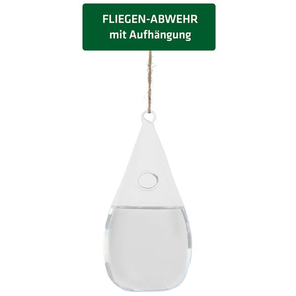 2er-Set Insektenabwehr Glas Tropfenform - Schutz vor Fliegen & Wespen - umweltfreundlich, chemiefrei, Spiegeleffekt - 10x20cm - ideal für Fenster/Türen, tierfreundlich