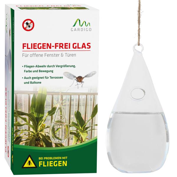 2er-Set Insektenabwehr Glas Tropfenform - Schutz vor Fliegen & Wespen - umweltfreundlich, chemiefrei, Spiegeleffekt - 10x20cm - ideal für Fenster/Türen, tierfreundlich