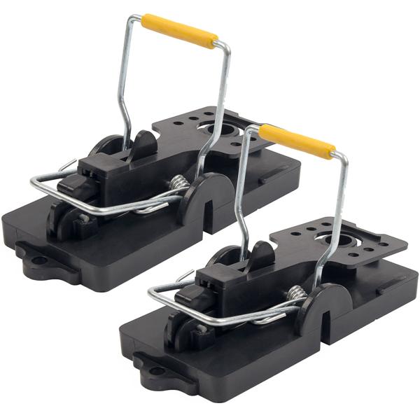 4er-Set Mausefallen aus robustem Kunststoff - Effektive Schlagfalle für Innen- & Aussenbereich - Wiederverwendbar, hygienisch & leicht zu reinigen