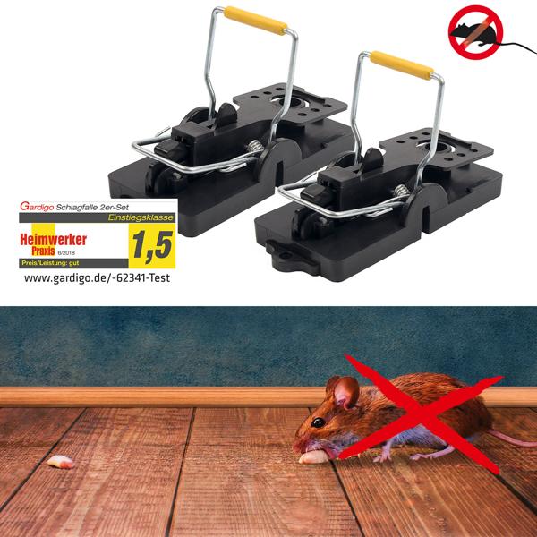 4er-Set Mausefallen aus robustem Kunststoff - Effektive Schlagfalle für Innen- & Aussenbereich - Wiederverwendbar, hygienisch & leicht zu reinigen