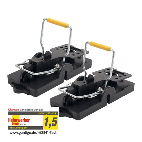 4er-Set Mausefallen aus robustem Kunststoff - Effektive Schlagfalle für Innen- & Aussenbereich - Wiederverwendbar, hygienisch & leicht zu reinigen