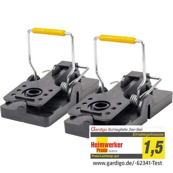 4er-Set Mausefallen aus robustem Kunststoff - Effektive Schlagfalle für Innen- & Aussenbereich - Wiederverwendbar, hygienisch & leicht zu reinigen
