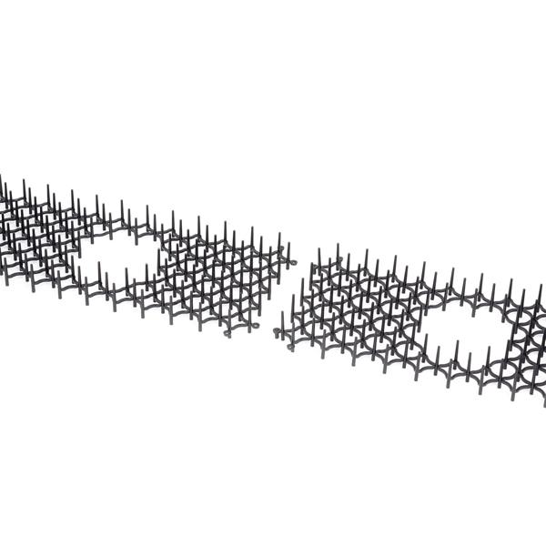 Dornengitter mit Duftschalen 6er Set - effektiver Schutz für Beete, Garten & Motorraum vor Katzen, Hunden, Mardern, Schnecken - 50x15x3 cm Bodengitter