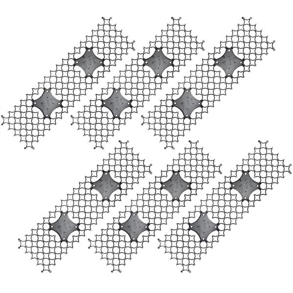 Dornengitter mit Duftschalen 6er Set - effektiver Schutz für Beete, Garten & Motorraum vor Katzen, Hunden, Mardern, Schnecken - 50x15x3 cm Bodengitter