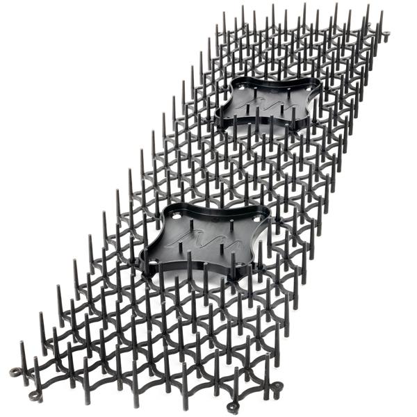 Dornengitter mit Duftschalen 6er Set - effektiver Schutz für Beete, Garten & Motorraum vor Katzen, Hunden, Mardern, Schnecken - 50x15x3 cm Bodengitter