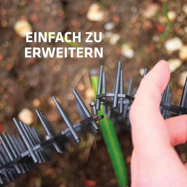Dornengitter mit Duftschalen 6er Set - effektiver Schutz für Beete, Garten & Motorraum vor Katzen, Hunden, Mardern, Schnecken - 50x15x3 cm Bodengitter