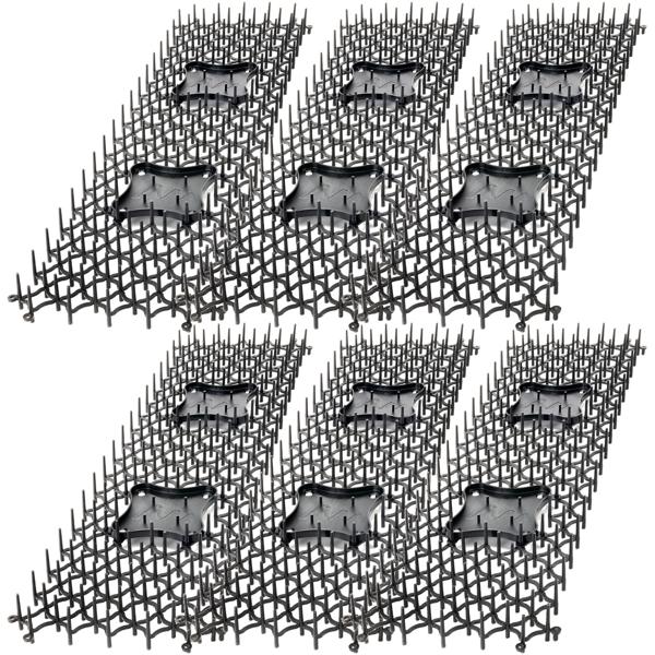 Dornengitter mit Duftschalen 6er Set - effektiver Schutz für Beete, Garten & Motorraum vor Katzen, Hunden, Mardern, Schnecken - 50x15x3 cm Bodengitter