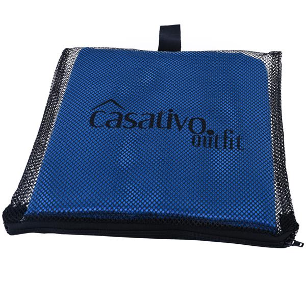 2er-Set Mikrofaser Reisehandtuch XL - schnelltrocknend & saugfähig für Strand, Sport, Sauna - 180x90cm blau - leicht, kompakt & antibakteriell