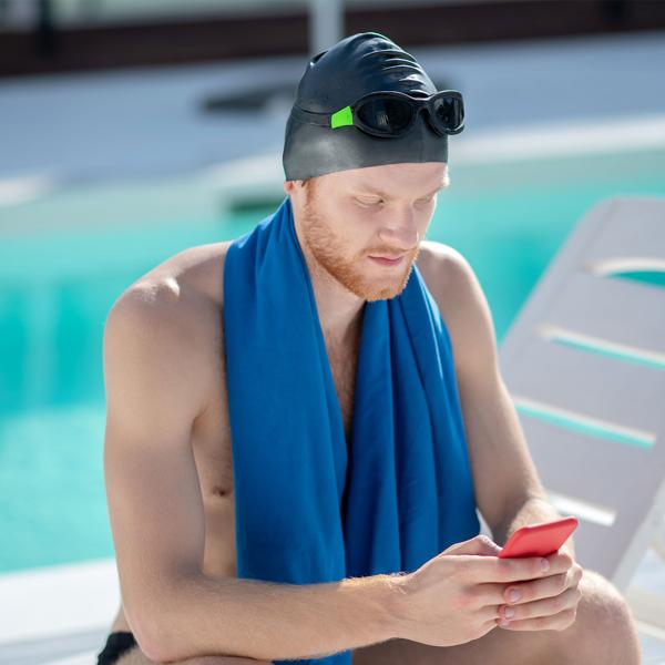 2er-Set Mikrofaser Reisehandtuch XL - schnelltrocknend & saugfähig für Strand, Sport, Sauna - 180x90cm blau - leicht, kompakt & antibakteriell