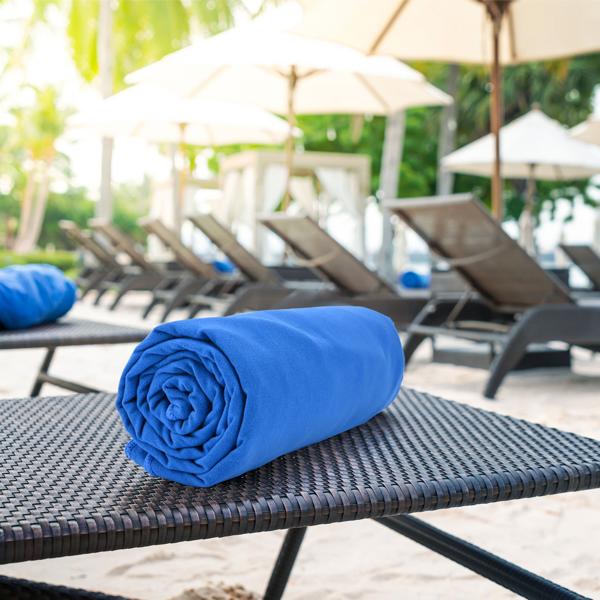 2er-Set Mikrofaser Reisehandtuch XL - schnelltrocknend & saugfähig für Strand, Sport, Sauna - 180x90cm blau - leicht, kompakt & antibakteriell