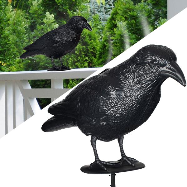 Effiziente Vogelabwehr Krähe mit Sound: Solarbetriebener Raben Vogelschreck für effektive Vogelabwehr. Natürliche Krähengeräusche zur Abschreckung
