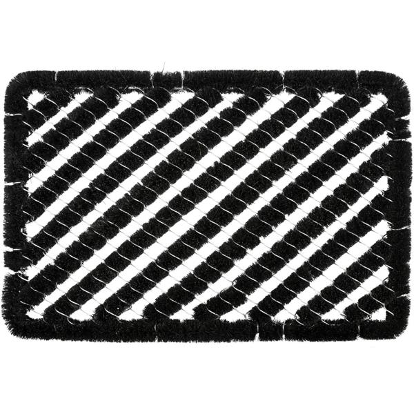 Fussmatte mit Metallborsten - Effektive Schuhsohlen-Reinigung für Innen & Aussen - Robuste Bürsten 40x60cm, schwarz - Schmutzfangmatte langlebig