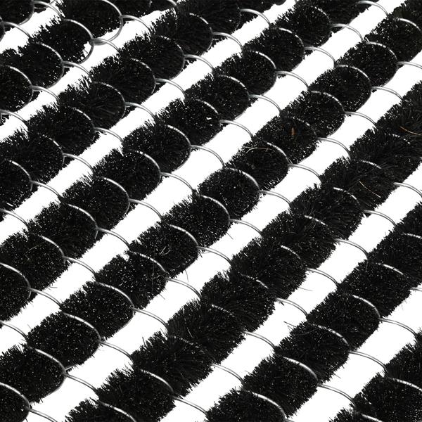 Fussmatte mit Metallborsten - Effektive Schuhsohlen-Reinigung für Innen & Aussen - Robuste Bürsten 40x60cm, schwarz - Schmutzfangmatte langlebig
