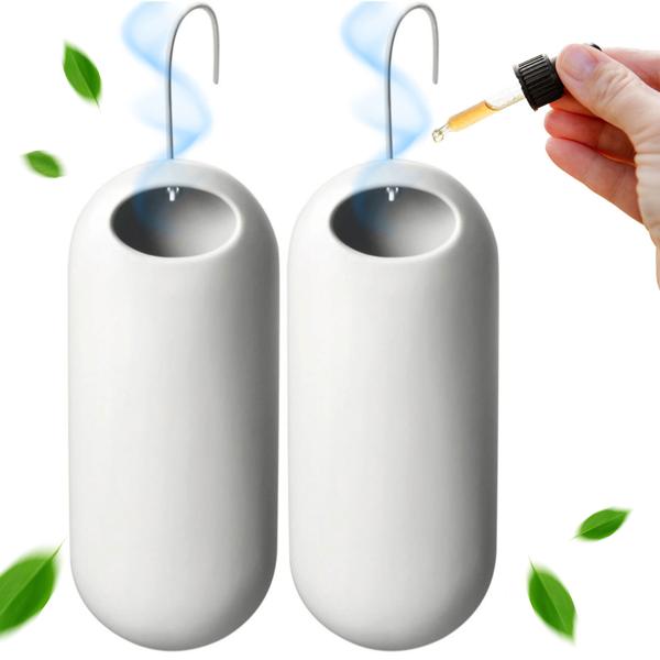 2er-Set Eleganter Keramik-Wasserverdunster: 250ml, matt weiss, 3,5 x 20 x 8 cm - modern & stilvoll für Heizkörper - Optimales Raumklima & Luftbefeuchtung