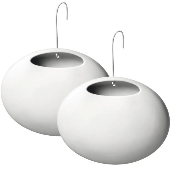 2er-Set Design Heizkörper-Verdunster, Keramik, matt weiss, 420ml – Stilvoller Wasserverdunster für ein optimales Raumklima