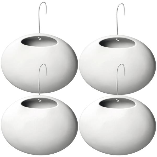 4er-Set Design Heizkörper-Verdunster, Keramik, matt weiss, 420ml – Stilvoller Wasserverdunster für ein optimales Raumklima