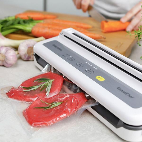 Vakuumiergerät 110W inkl. 3 Meter Folienrolle – Vakuumierer für Sous-Vide & Marinieren, Schweissnahtbreite 28 cm