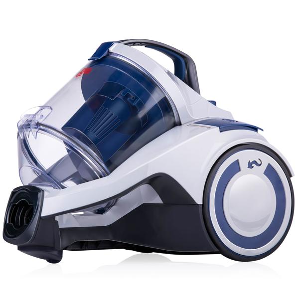 Kraftvoller Zyklonstaubsauger (700W) von Dirt Devil: Beutelloser Staubsauger mit 2,7L Staubbehälter, HEPA-Filter & Zubehör – weiß-blau