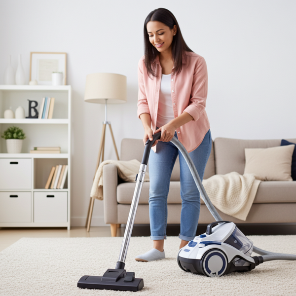 Kraftvoller Zyklonstaubsauger (700W) von Dirt Devil: Beutelloser Staubsauger mit 2,7L Staubbehälter, HEPA-Filter & Zubehör – weiß-blau