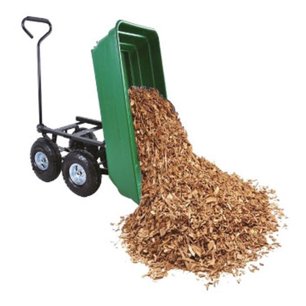 Robuster Gartenwagen mit Kippfunktion, bis 136 kg - Metallrahmen & Lenkstange - Vielseitig & langlebig für optimale Gartenarbeit