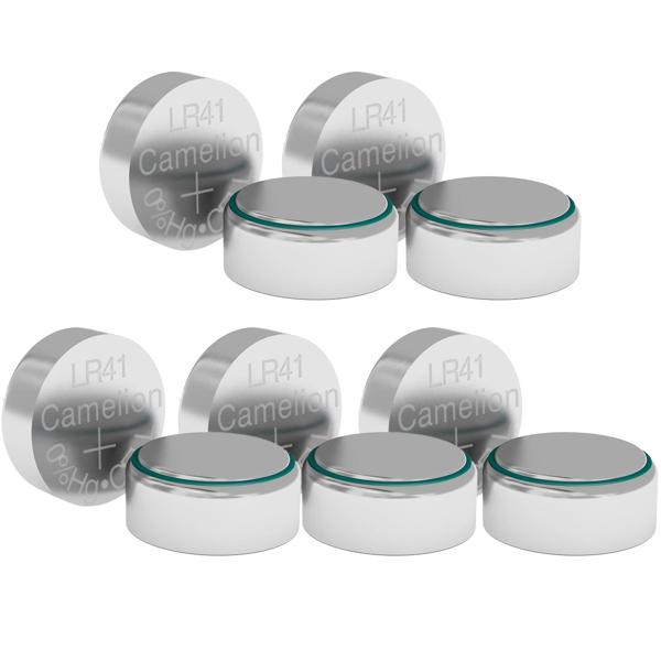 10 Alkaline-Knopfzellen LR41/AG 3/LR736 - Quecksilber-frei, vielseitig für Uhren, Taschenrechner, Hörgeräte - 1.5V, Ø 7.9x3.6mm, 28 mAh