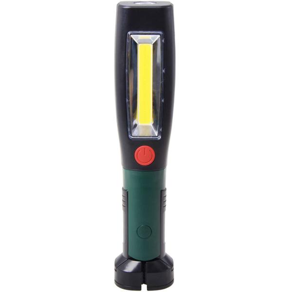 2in1 LED Arbeitslampe - Mobile Lichtquelle für Haushalt, Garten, Auto - Magnetfuss, 360° Haken, 250 Lumen COB, 50 Lumen SMD - IP20