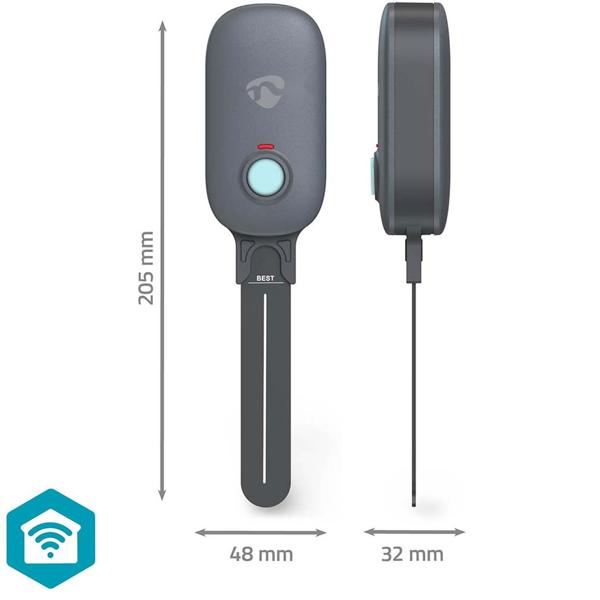 Bluetooth Boden-Feuchtigkeitsmessgerät - App-Steuerung für Android/iOS - misst Temperatur & Feuchtigkeit - IP55 In/Outdoor - verhindert Staunässe