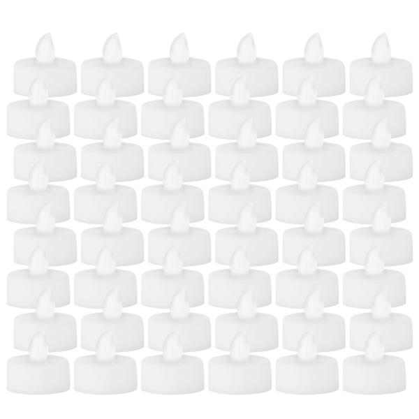 Stimmungsvolle LED-Teelichter (48er-Set) inkl. Batterien (CR2032) : Flackerndes Licht, Batteriebetrieb, für gemütliche Abende & stimmungsvolle Atmosphäre