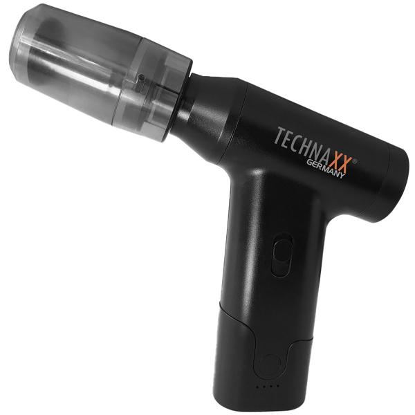 Gründliches Akku Staubgebläse (6,5 kPa, schwarz) mit Saugfunktion & 5 Düsen – für Staub, Krümel, Haare – Tiefenreinigung für jeden Bedarf