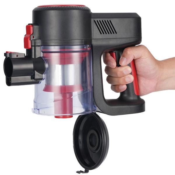 Akku-Handstaubsauger & Bodensauger 2in1 mit Elektrobürste: 18 kPa Saugkraft, beutellos, 2 Modi – Schmutz & Staub einfach verschwinden lassen